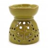 Ceramic Oil Burner Tree of Life - Lime